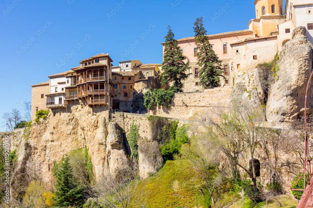 Famous hanging houses of Cuenca in Spain