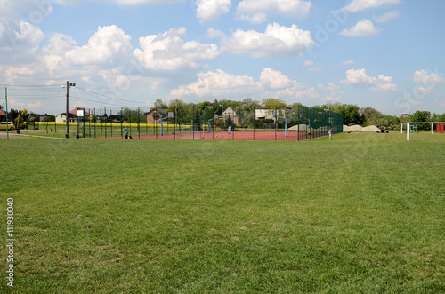 Obraz na płótnie Sports field in the countryside w salonie