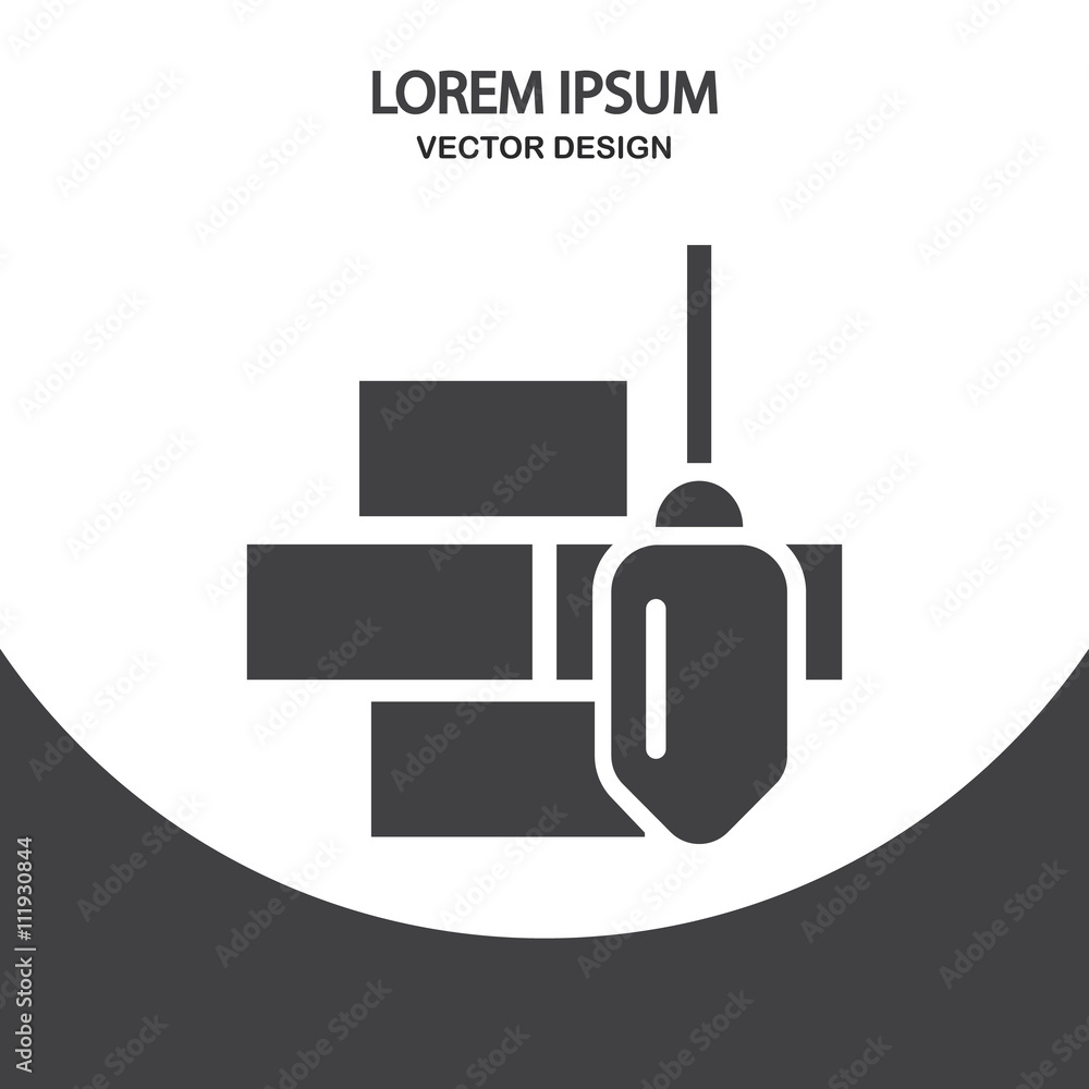 Obraz premium Battering ram icon on the background