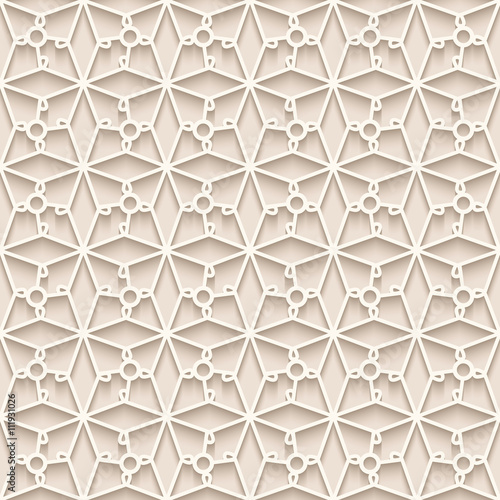 Beige lace ornament, seamless pattern