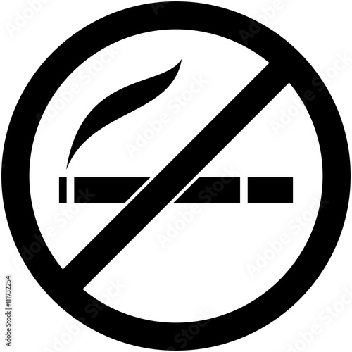 No smoking, cigarette, smoke and cigar prohibited symbol. Sign indicating the prohibition or rule. Warning and forbidden. Flat design. Vector illustration. Easy to use and edit. EPS10.