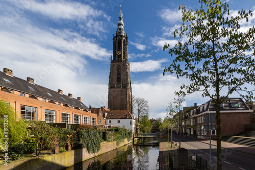 Amersfoort Medieval town wall Koppelpoort and the Eem river