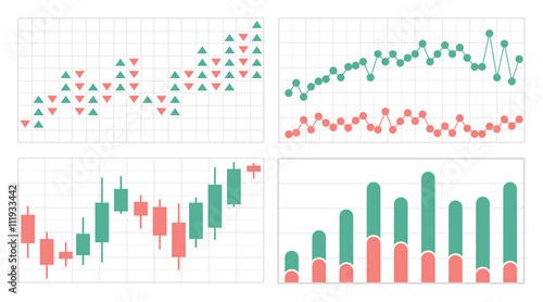 Set of flat graphs and charts with a grid