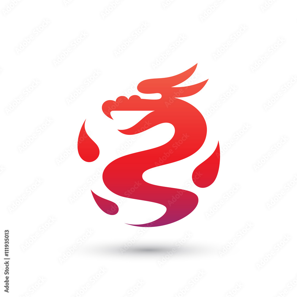Red Dragon Logo Stock Vector | Adobe Stock