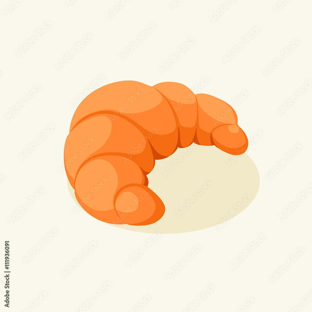 funny cartoon croissant