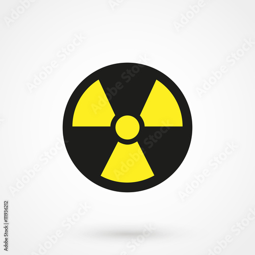 Radiation danger icon vector