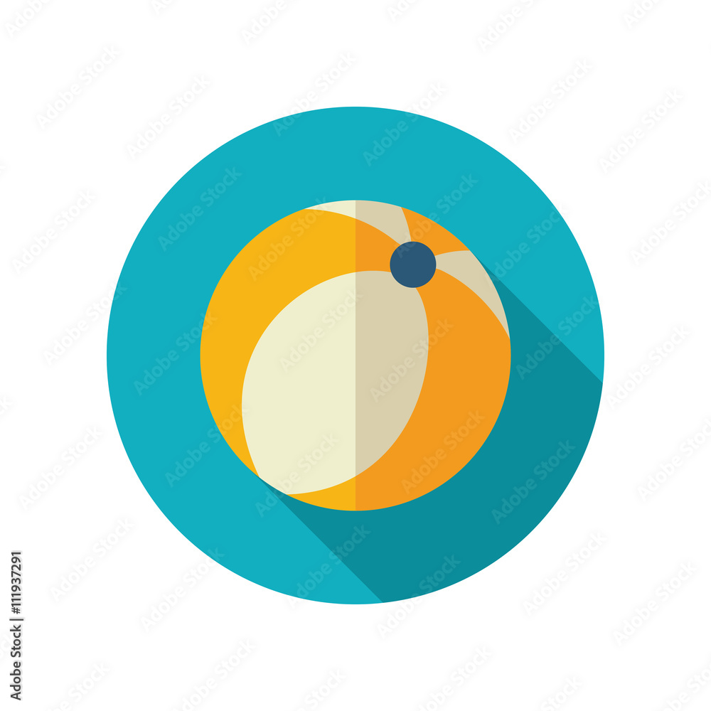 Beach Ball flat icon. Summer. Vacation Beach Ball flat icon. Summer. Vacation