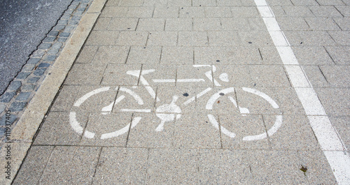 Fahrradweg Symbol