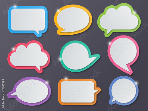 paper speech bubbles