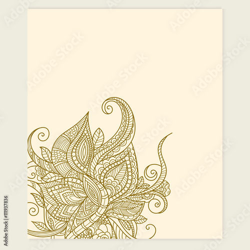Yoga gift certificate. Vector template for design