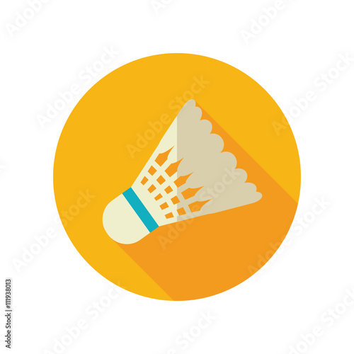 Shuttlecock badminton sport flat icon. Summer. Vacation