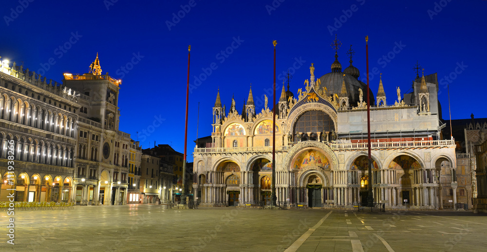 Saint Mark's Basilica at dawn, Venice, Italy