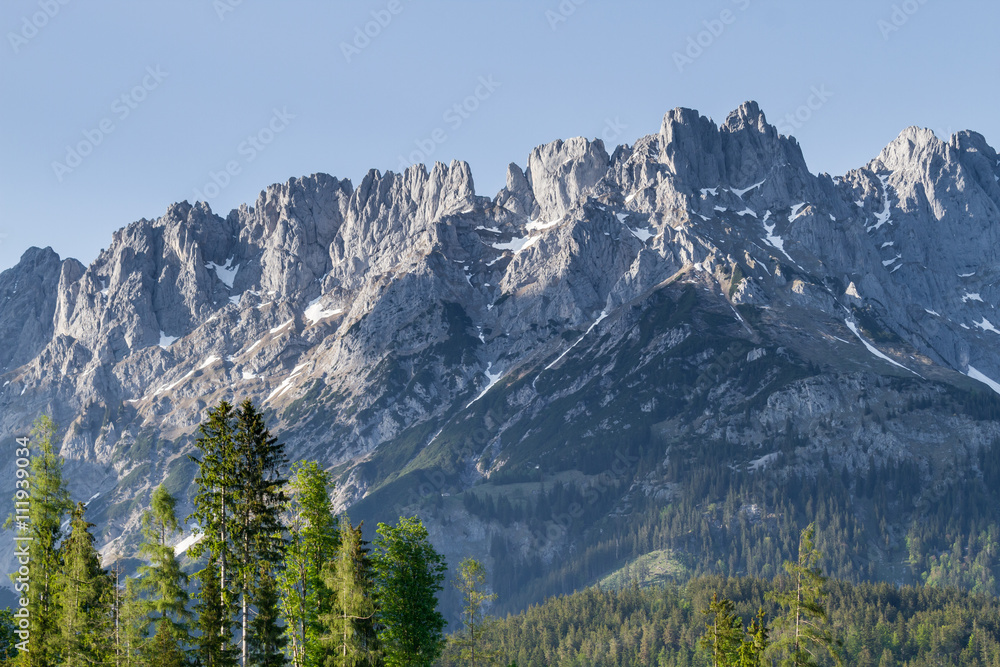Wilder Kaiser mountian range in Tirol - Austrtia