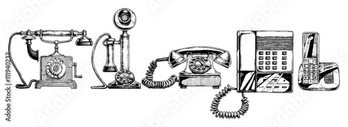 evolution set of telephone
