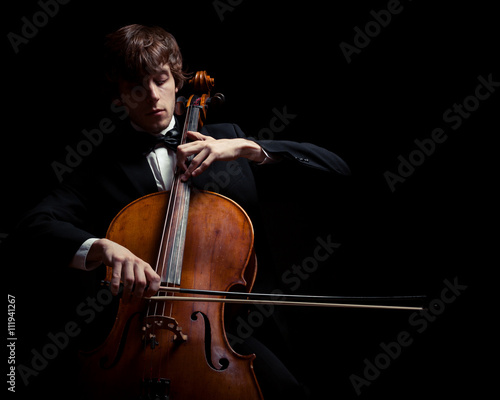musician playing the cello