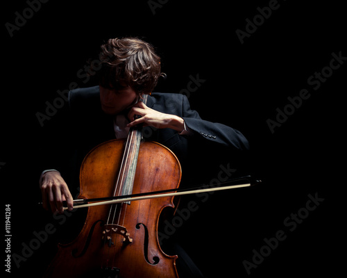 Leinwand Poster musician playing the cello