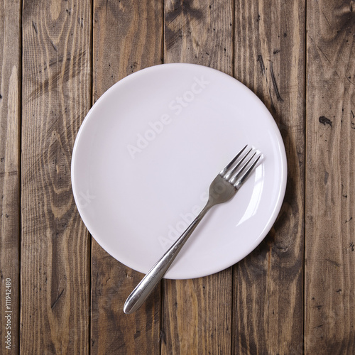 Plate and fork