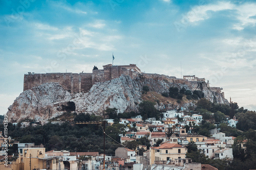 Rooftop view of Athens with the Acropolis