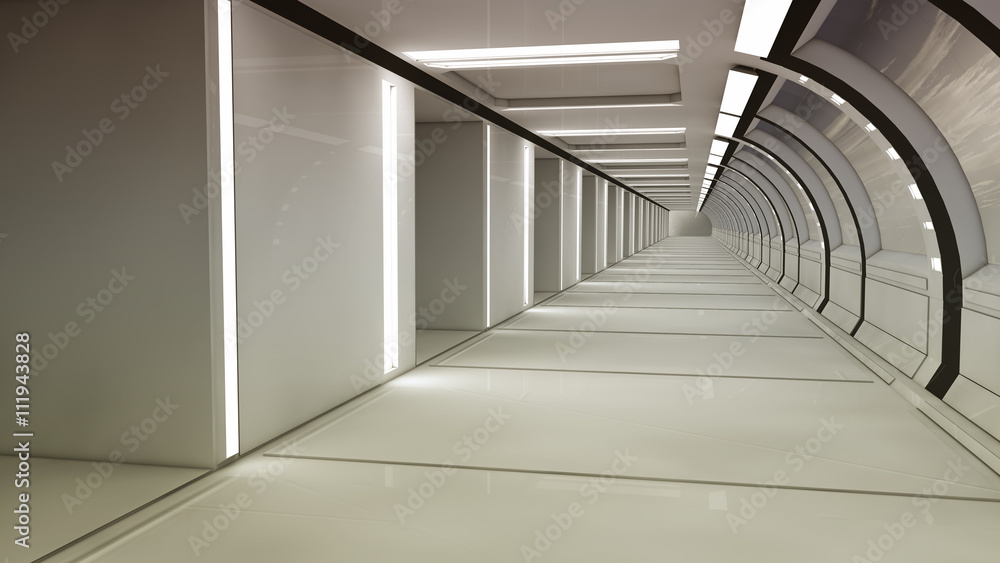 3d render interior. Futuristic hallway. Interior concept design 3d render interior. Futuristic hallway. Interior concept design