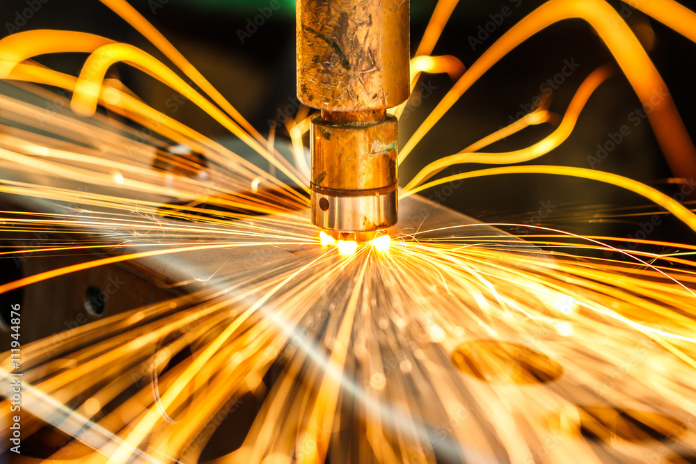 Fototapeta premium Industrial welding automotive in thailand