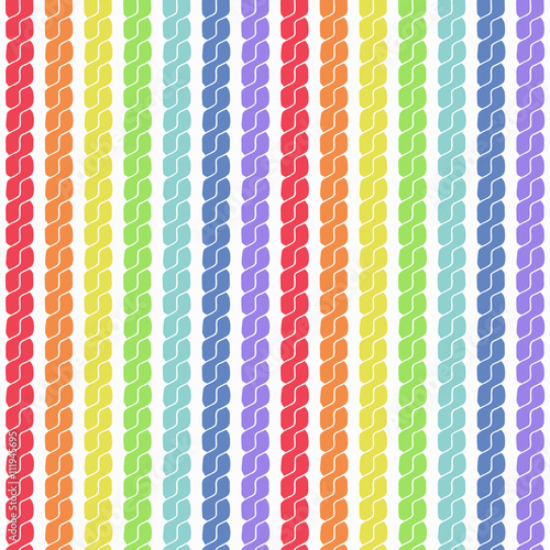 rainbow plait seamless pattern, vector illustration