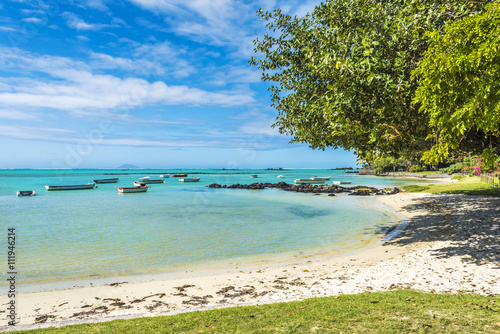 Fotografie Peaceful beach at Cap Malheureux, Mauritius