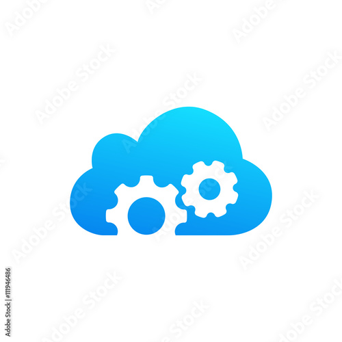 Cloud computing and storage vector logo. Technology design template. Cloud computing logo. Cloud technologies logo. Cloud logo. Best cloud technologies logo. Cloud Setting