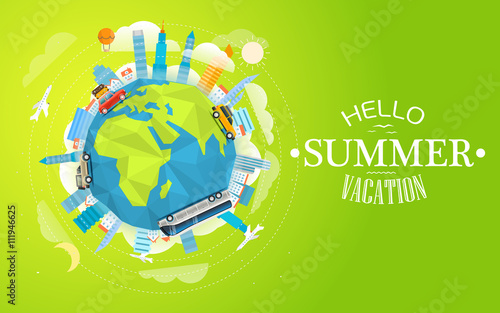 Travel bags vector illustration. Vacation concept with bags
