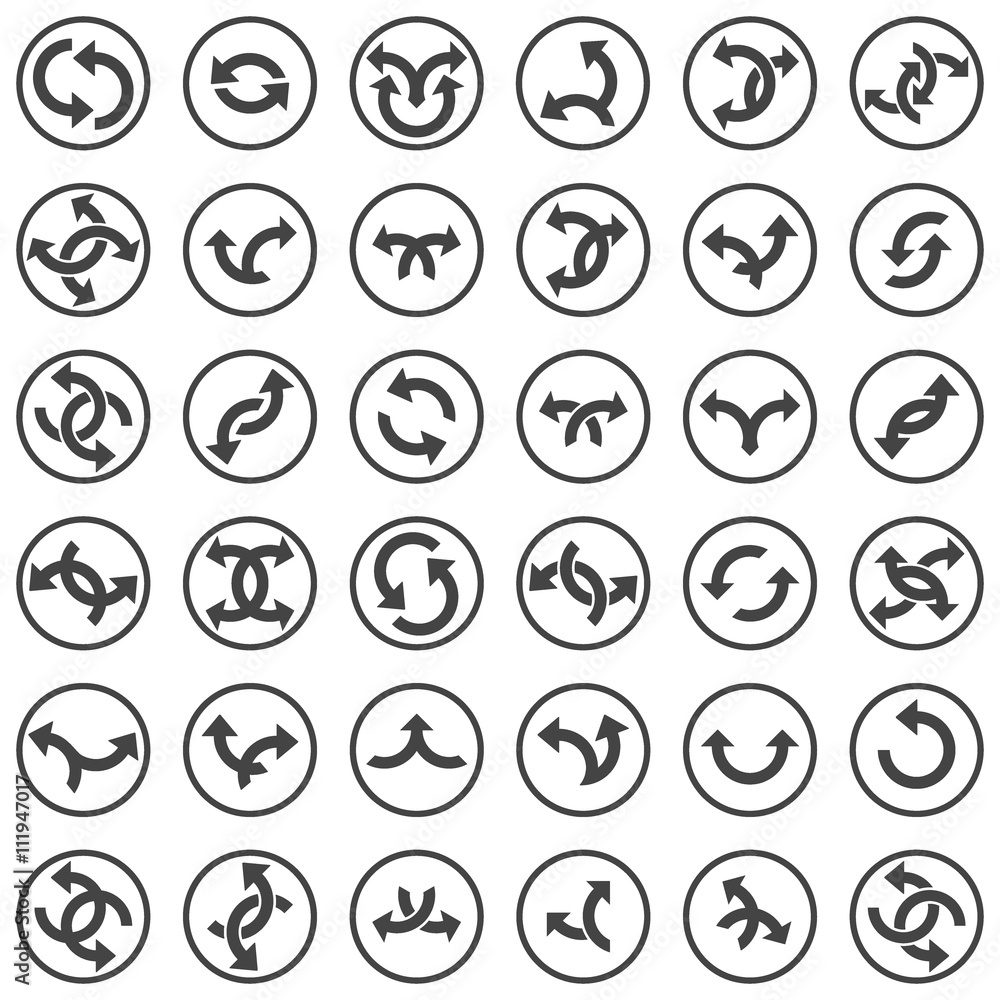 Set of abstract vector icons - activity arrows Set of abstract vector icons - activity arrows
