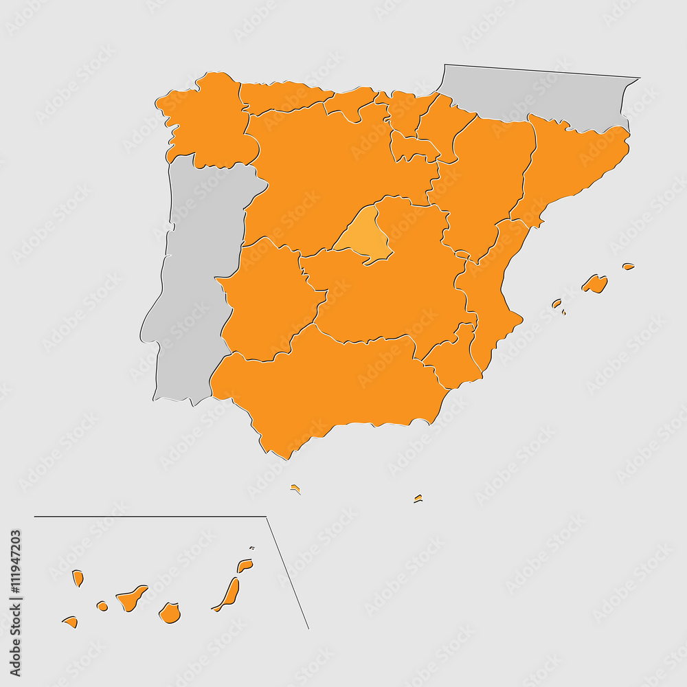 Obraz premium Relief map of Spain