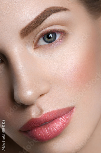 Obraz na plátně Beautiful girl with makeup