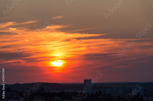 Sunset over Prague, Czech Republic