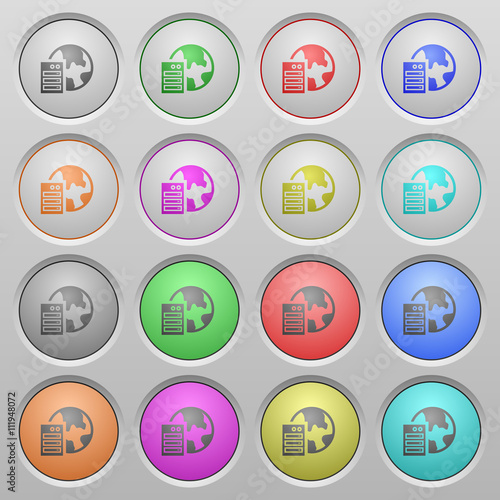Web hosting plastic sunk buttons