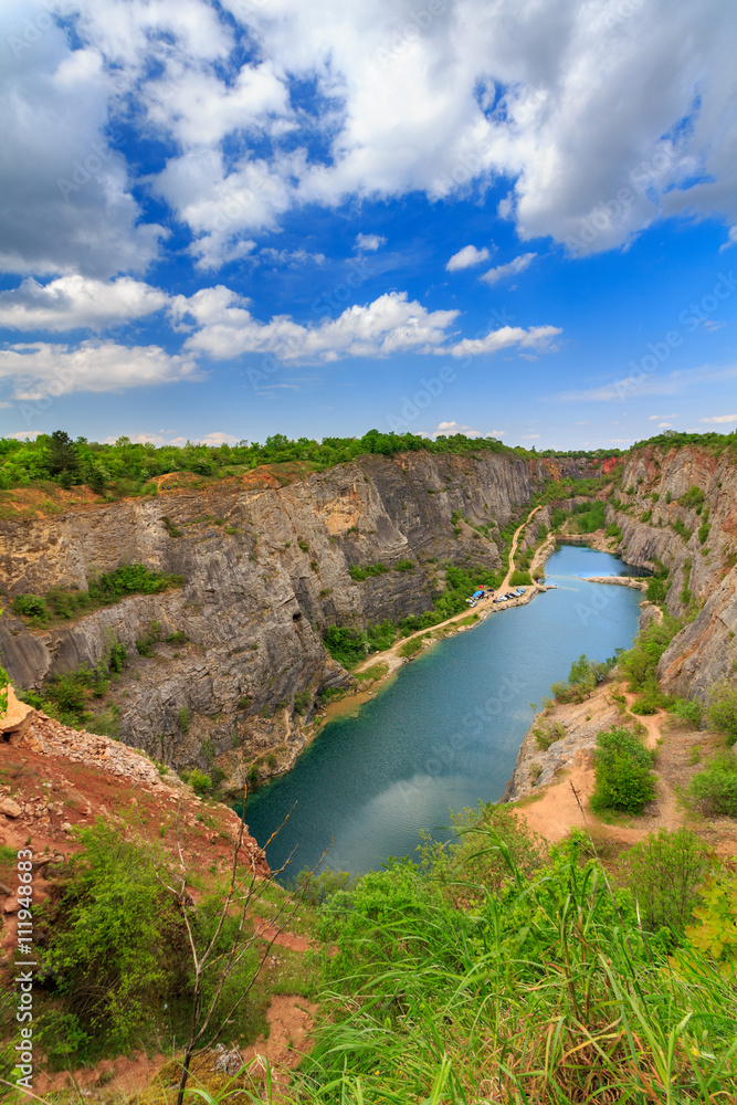 Stone quarry called Big America (Velka Amerika) near Prague, Czech Republic