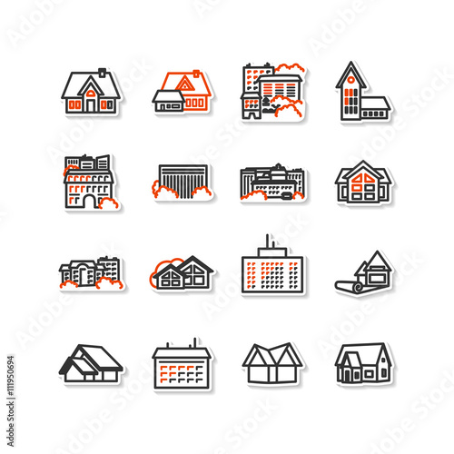 Buildings - set of icons.