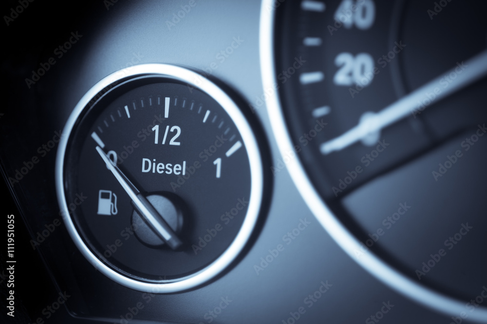 Naklejka premium Fuel gauge detail