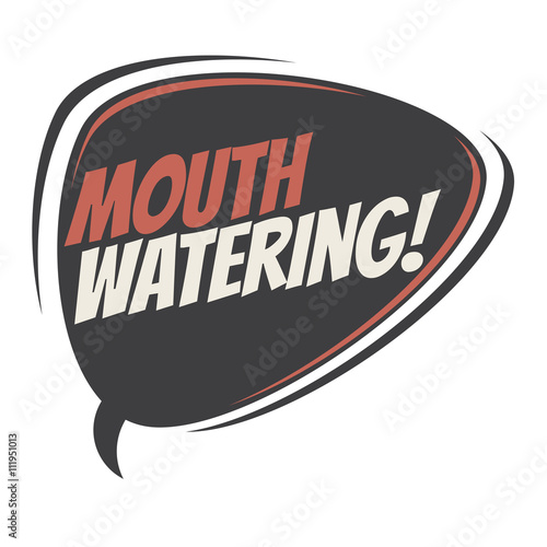 mouthwatering retro speech balloon