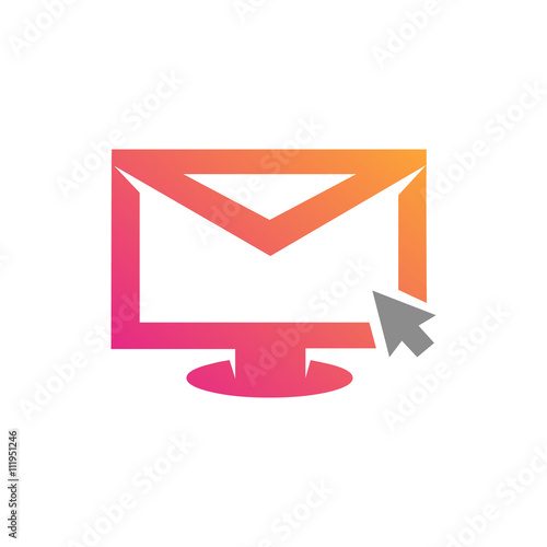 Concept of sending e-mails from computer. Email Marketing. Email Monitoring. Email Select