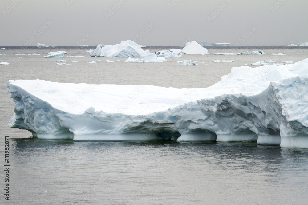 Antarctica - Non-Tabular Iceberg Floating In The Southern Ocean - Dry ...