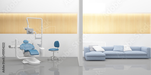 Interior 3d rendering Dental clinic for your art work