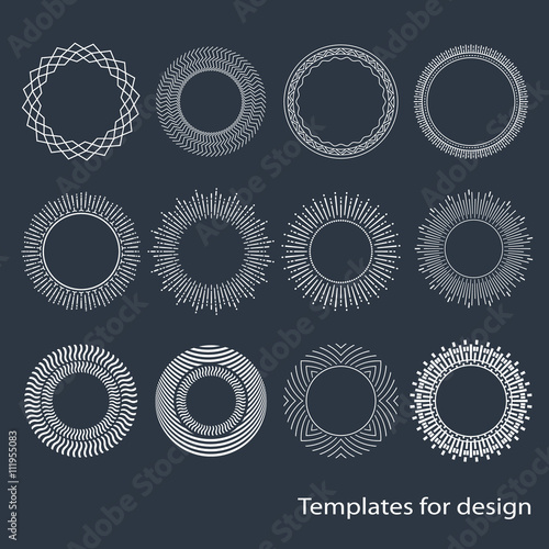 Templates monograms for various design projects. The file contains samples of brushes to create them.