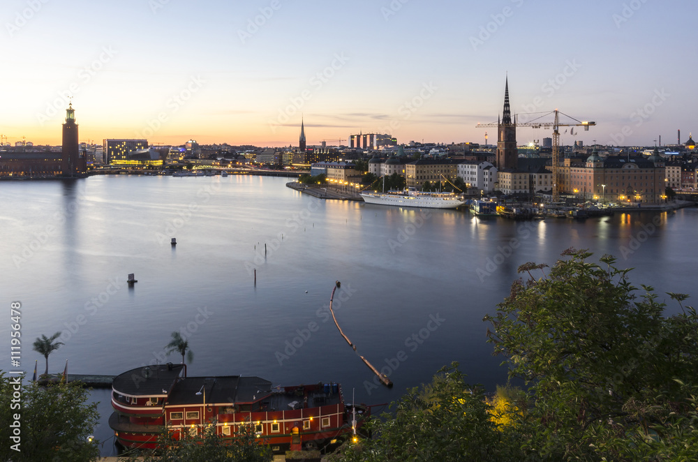 Panorama of the Gamla Stan in Stockholm, Sweden