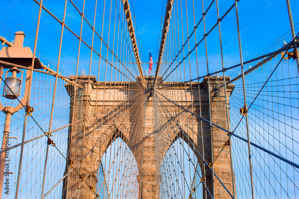 Obraz premium The Brooklyn bridge, New York City, USA