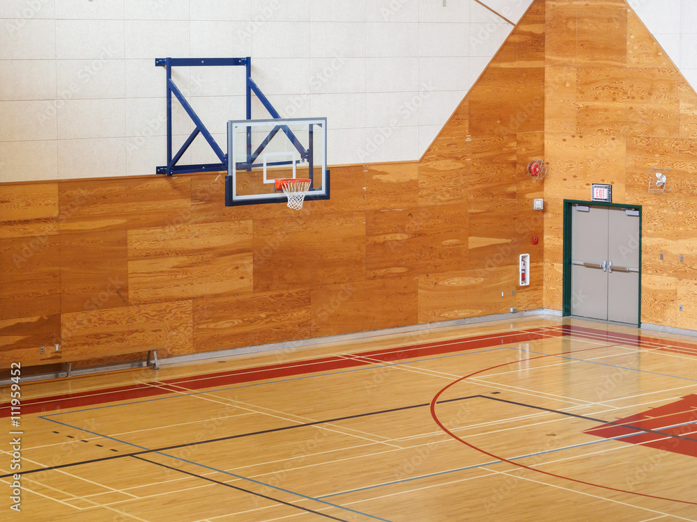 Basketball gymnasium in the school