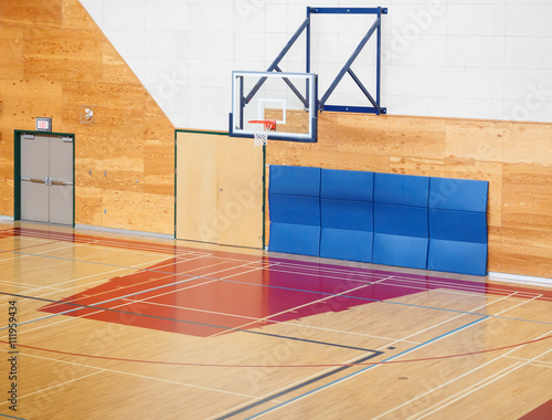 Basketball gymnasium in the school
