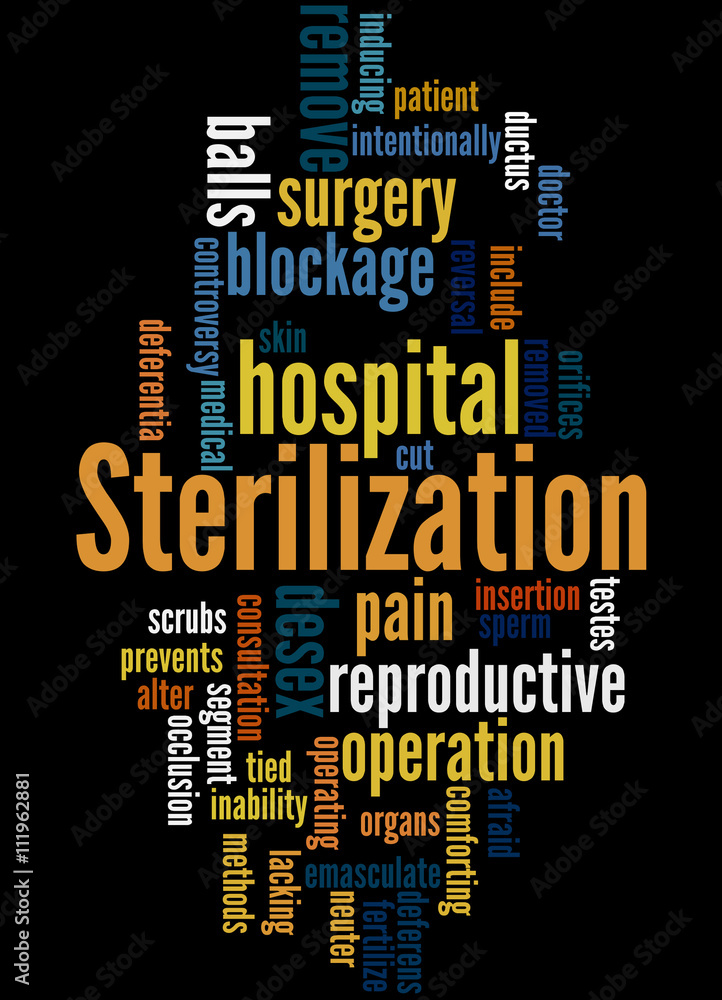Sterilization, word cloud concept 2