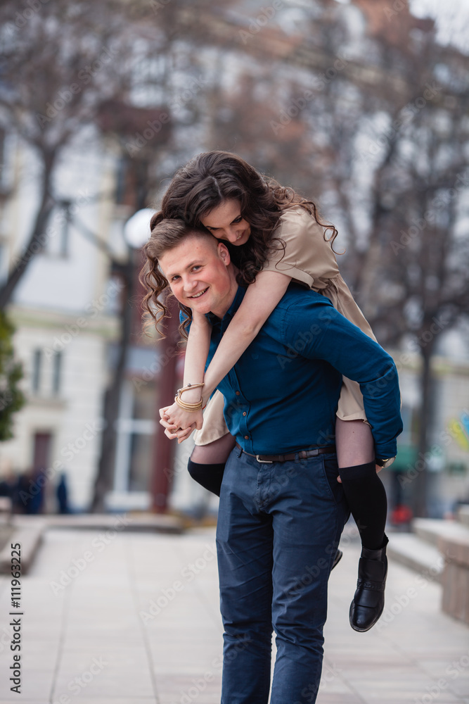couple in love on spring couple in love on spring