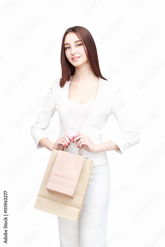 Happy young woman isolated on white background Happy young woman isolated on white background