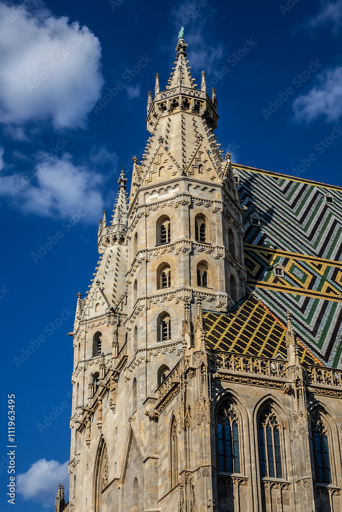 Fototapeta premium St. Stephan cathedral (Stephansdom, 1147) in Vienna, Austria.