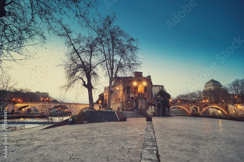 Εκτύπωση καμβά Isola Tiberina - Roma